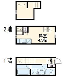 ル・ココン新川町2 1Kの間取図画像