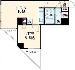 東急田園都市線 桜新町駅 徒歩21分の賃貸マンション 4階1LDKの間取り