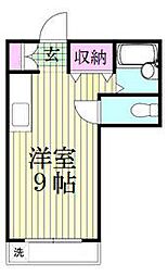 アイエルハイツ 2階ワンルームの間取り