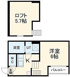 K・Dream堀田 1階1Kの間取り