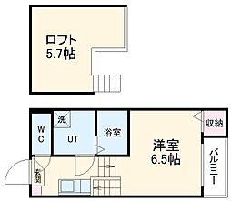 Ｌｕｃｅ花目 1階1Kの間取り