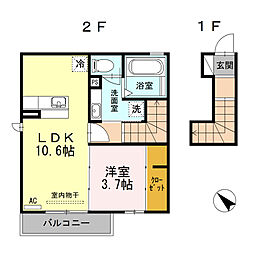 間取図画像 1LDK