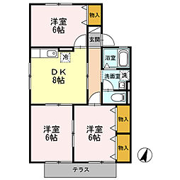 ぷらっとミユキE 3DKの間取図画像