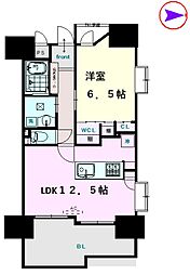 ラクラーレ大曽根 11階1LDKの間取り