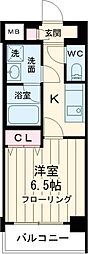 西武新宿線 新井薬師前駅 徒歩15分の賃貸マンション 1階1Kの間取り