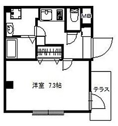 JR中央線 中野駅 徒歩10分の賃貸マンション 1Kの間取り