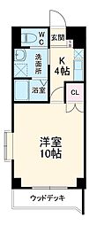 名古屋市営鶴舞線 上小田井駅 徒歩11分の賃貸マンション 6階1Kの間取り