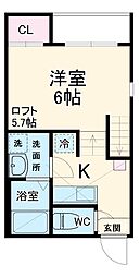 名古屋市営名城線 熱田神宮伝馬町駅 徒歩8分の賃貸アパート 1階1Kの間取り