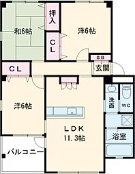 AS-HAUS 3LDKの間取図画像
