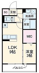 Ｍａｒｕｅｉ　Hｉｌｌｓ 3階1LDKの間取り