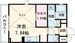 JR東海道・山陽本線 千里丘駅 徒歩18分の賃貸マンション 1階1Kの間取り