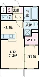 サンモールＨ 2階1SKの間取り