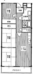 プランドール茨木 3LDKの間取図画像