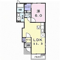 シースター 1LDKの間取図画像