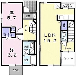 グラースメゾン 2LDKの間取図画像