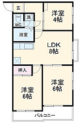 JR京浜東北・根岸線 大宮駅 バス14分 三橋4丁目下車 徒歩2分の賃貸マンション 1階3DKの間取り