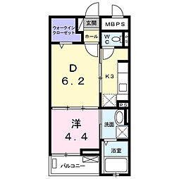プリマベーラ多摩 1LDKの間取図画像