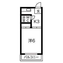 間取図画像 1K