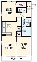 JR京浜東北・根岸線 川口駅 バス6分 十二月田中学校下車 徒歩5分の賃貸アパート 1階2LDKの間取り