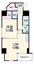 ロア金山 8階1LDKの間取り