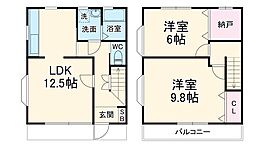 東武東上線 朝霞駅 徒歩12分の賃貸テラスハウス 1階2SLDKの間取り