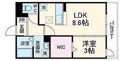 JR京浜東北・根岸線 大宮駅 徒歩23分の賃貸アパート 1階1LDKの間取り