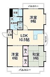 ベルヴィーユ 3LDKの間取図画像