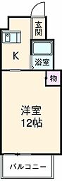 太平洋プラザ 1Kの間取図画像