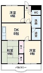 マンション根岸 3DKの間取図画像