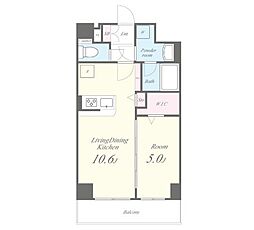 さくら大宮 6階1LDKの間取り