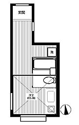 Ｆ−ＳＴＹＬＥ十条 204 2階ワンルームの間取り