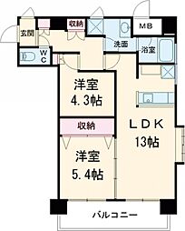 コンフォリア赤羽岩淵 9階1SLDKの間取り