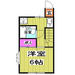 JR埼京線 浮間舟渡駅 徒歩7分の賃貸アパート 1階1Kの間取り