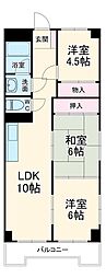 冨士見ハイツ 5階3LDKの間取り
