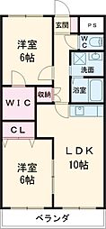 アルヴィラージュ 2LDKの間取図画像