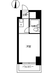 スカイコート下高井戸 ワンルームの間取図画像
