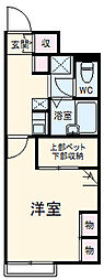 レオパレスルピナス 1Kの間取図画像