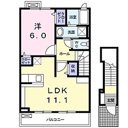 フェアリィ 1LDKの間取図画像