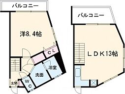 東急田園都市線 駒沢大学駅 徒歩11分の賃貸マンション 4階1LDKの間取り