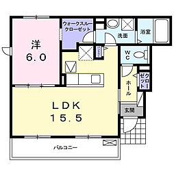 グレイス　II 1階1LDKの間取り