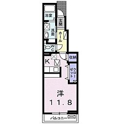 シャトワ宮後 ワンルームの間取図画像