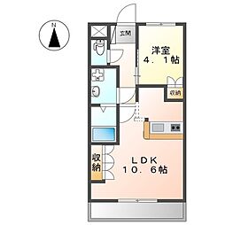 グレイスヴィラ 1LDKの間取図画像