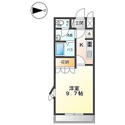 レガリーニ 1階1Kの間取り