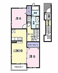 フォレスト 2LDKの間取図画像