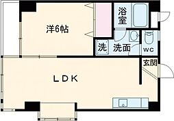 JR横浜線 町田駅 徒歩6分の賃貸マンション 4階1LDKの間取り