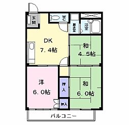 シティハイツ人見Ａ 1階3DKの間取り