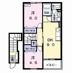 セレクト 2DKの間取図画像