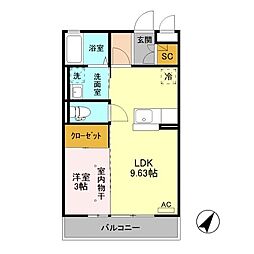 間取図画像 1LDK