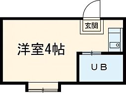 ＲｅＤＥＡＬ三鷹 2階ワンルームの間取り