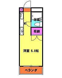 ハイツピア中條 ワンルームの間取図画像